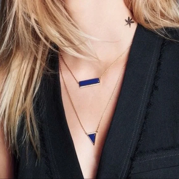 :: Stella & Dot Lapis Blue 3-in-1 Element Necklace - Picture 2 of 8
